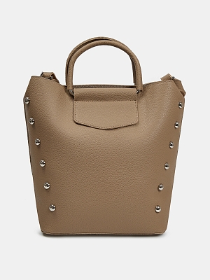 АУГС242700 Сумка женская иск.кожа двухсто ронний 320х270х160 бежевая