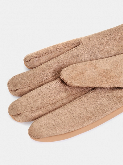 142322P-13793-12_Н Перчатки женские,100%полиэстер ,бежевые