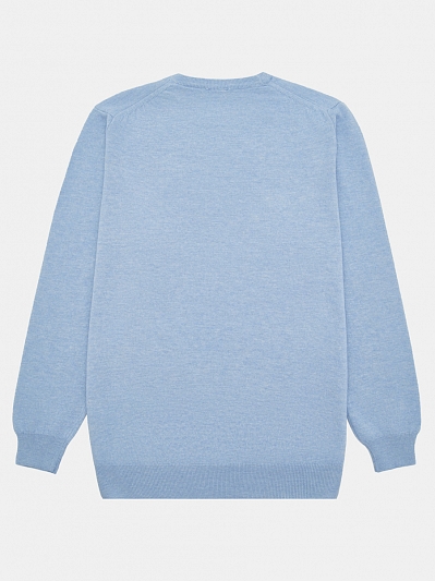 ВУОД005500_Н Джемпер мужской 80%шерсть, 20%полиамид,голубой