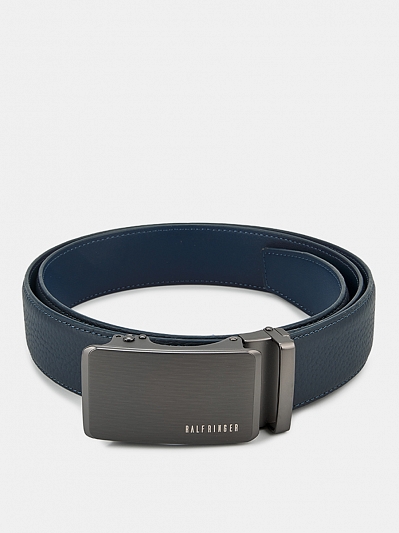 АУГР096200 Ремень мужской Ralf Ringer,нат кожа,130х3,4,синий