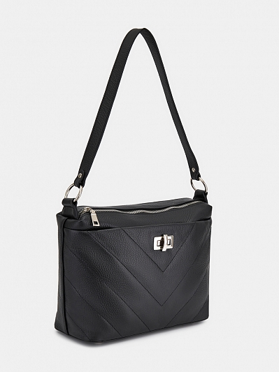 АУГС304700 Сумка женская,натуральная кожа ,210x350x120,черная