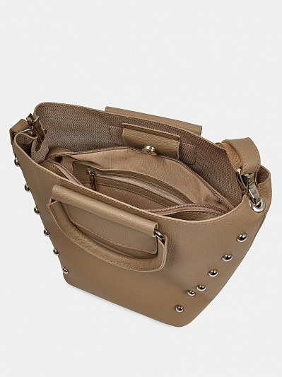 Сумка тоут женская, бежевая, 32х27х16