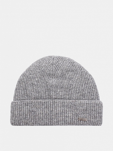  Шапка женская с шерстью, серая