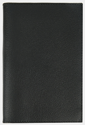 АУГЮ007300 Обложка для паспорта мужская натур.кожа,95*137*2,черная