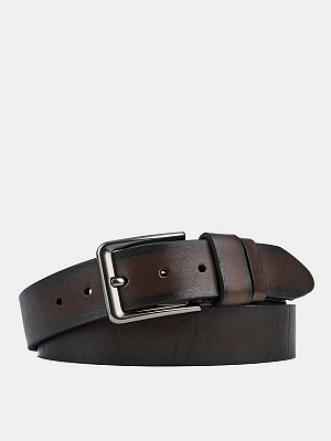 АУГР092200 Ремень мужской натур.кожа, 120-130см,коричневый