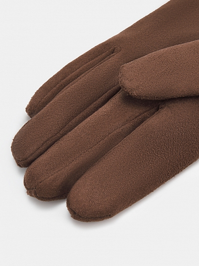 RMF46-2 Перчатки женские RALF RINGER искусственная замша,коричневые