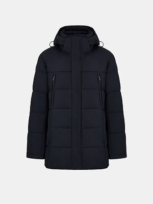 АУОЧ039300 Куртка мужская,полиэстер, длина 80,темно-синяя