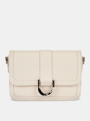 Сумка женская из натуральной кожи, белая, 7*15*27