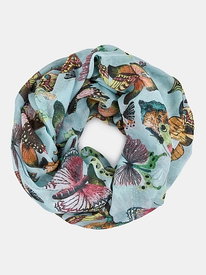 LG11-725_Н Платок женский Labbra 70х180 100% модал зеленый