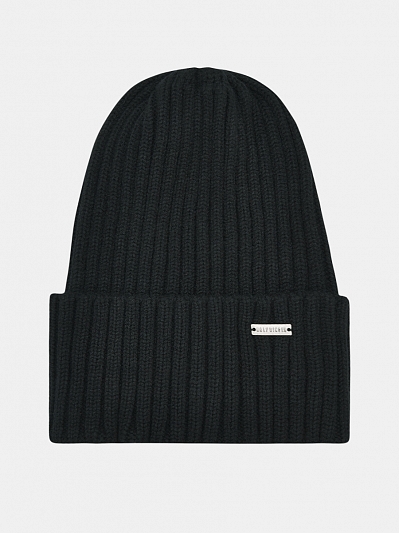 АУГЧ092300_Н Шапка женск.Ralf Ringer 50% шерсть,50%акрил,черная