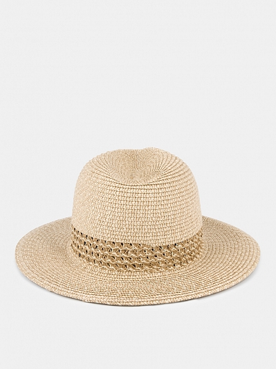 210313P-22117-12 Шляпа женская Ralf Ringer, 100%бумага,бежеая