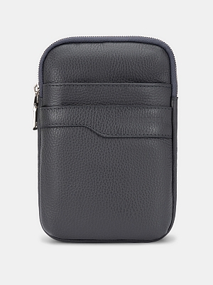 АУГС222300 Сумка мужская 140х210х40 нат.кожа серая