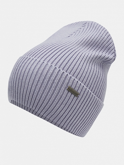  Шапка женская с вискозой, лиловая