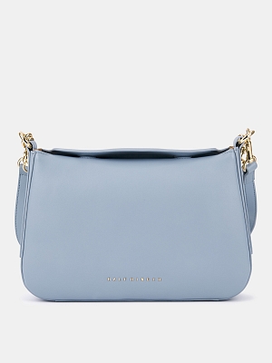 АУГС318700 Сумка женская, натур.кожа 265х52х185,голубая