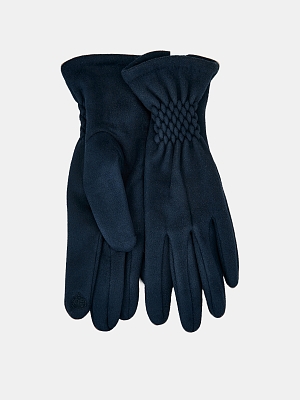 RH22-12_Н Перчатки жен. 100%искусствен ная замша синие