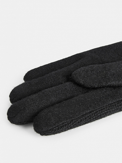 142322P-13529-01_Н Перчатки женск.Ralf Ringer,80% шерсть,20%нейлон,б/р.черные