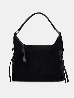 45027/10 Сумка жен.,иск.кожа+замша 32*28*14 BAGGINI черная