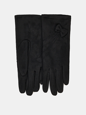 LB-PH-98-RF-black-M_Н Перчатки жен.текстиль 100% полиэстер,р.М черные