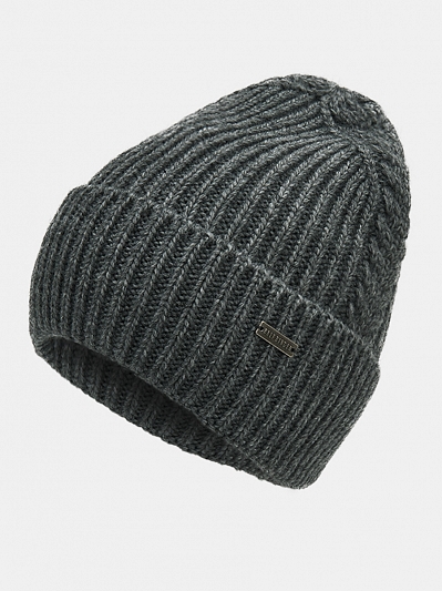 Шапка женская с шерстью, серая