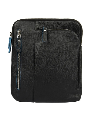 АУГС190500 Сумка мужская нат.кожа 290*220*30 черная