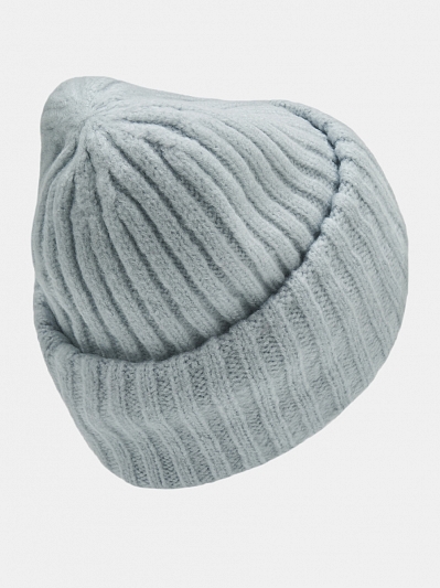 Шапка женская с шерстью, голубая