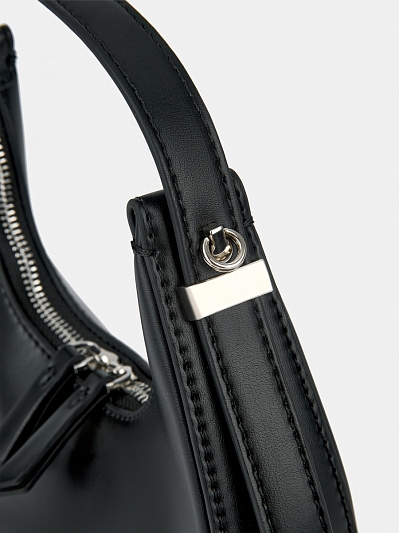 Сумка женская, черная, 5x23x12