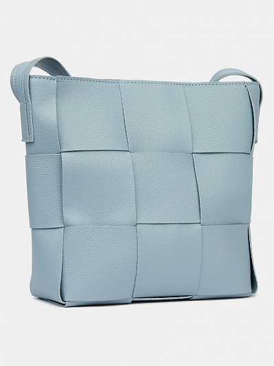 АУГС241900 Сумка женская иск.кожа двухсто ронний 300х240х80 голубая