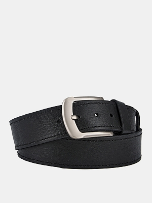 АУГР092000 Ремень мужской натур.кожа, 120-130см,черный