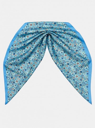 170312P-17495-07_Н Платок женский,100%полиэстер ,55*55, голубой