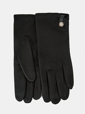 142322P-13757-01_Н Перчатки женск.Ralf Ringer, 100%полиэстер,б/р.черные