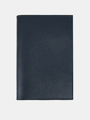 АУГЮ007600 Обложка для паспорта мужская натур.кожа,95*137*2,синяя