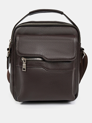 АУГС255700 Сумка мужская нат.кожа 220х255х60 коричневый