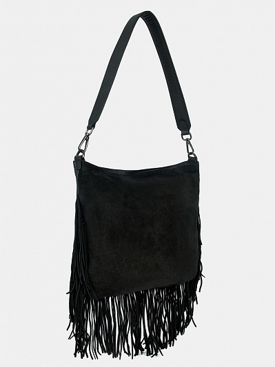 S.87/1/R.sr.SV.черный-RR Сумка женская,натур.велюр 315х280х30 черная