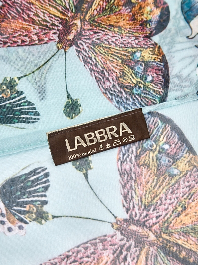 LG11-725_Н Платок женский Labbra 70х180 100% модал зеленый