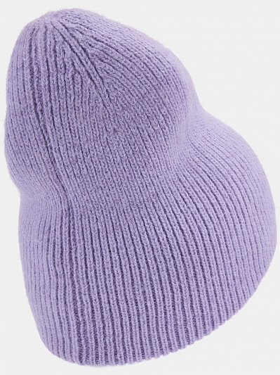 Шапка женская с ангорой, сиреневая