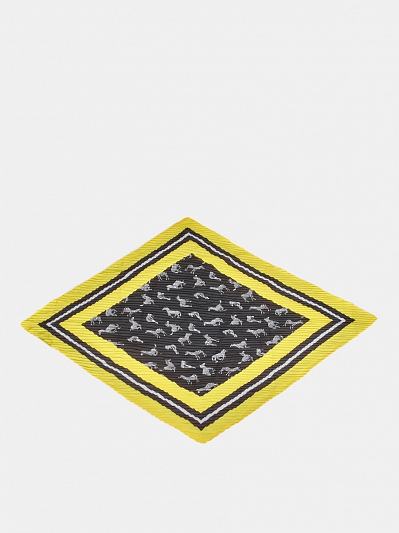 LBL34-058-17 Платок женский,50%шелк,50%вис коза, 80х80см,желтый