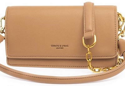 18367/33 Сумка жен., иск.кожа BAGGINI 23*13*6 песочная