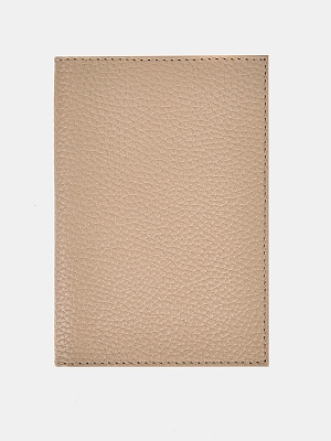 АУГЮ007100 Обложка для паспорта женская натур.кожа,95*137*2,бежевая
