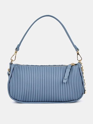 Сумка багет женская, голубая, 23*7*14