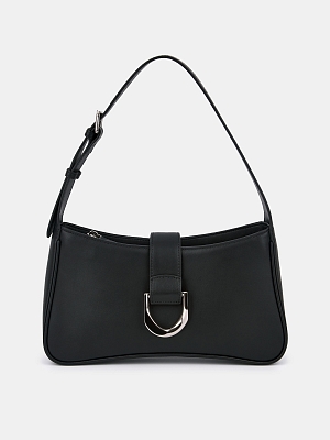 АУГС319300 Сумка женская, натур.кожа 285х82х160,черная