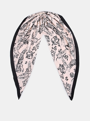 LLY34-116-02 Платок женский,50%шелк,50%вис коза,70х70см,белый