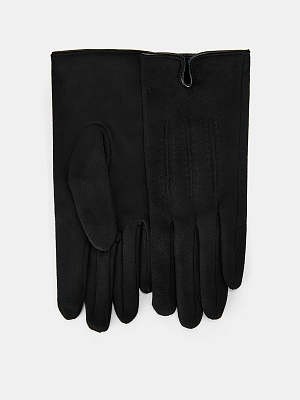 RH32-1_Н Перчатки жен. 100% искусствен ная замша черные