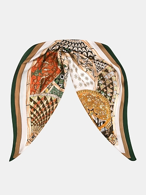 170313P-22504-14 Палантин женский Ralf Ringer 100%полиэстер,90х90,зеленый