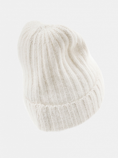  Шапка женская с ангорой 60%, белая