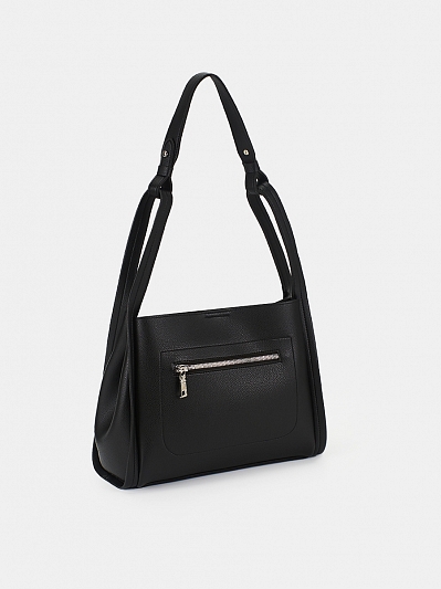 Сумка женская, черная, 25х10х26