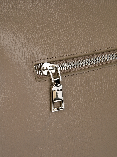  Сумка женская из натуральной кожи, бежевая, 27*32*14 