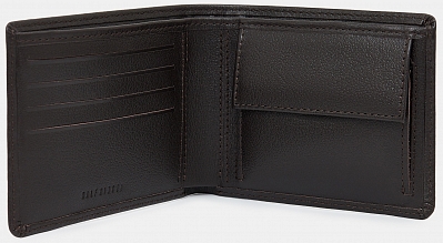 PM.89\R.sd.LG.темно-коричне-RR Портмоне мужское натур.кожа 120*100*20 коричневое