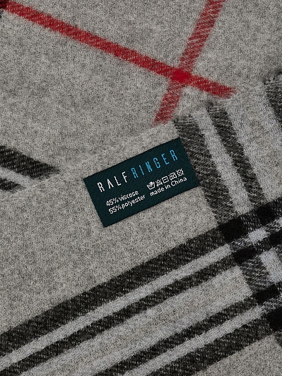 АУГШ107700 Палантин женский Ralf Ringer55 %полиэстер45%вискоз,65*180,сер