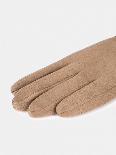 142322P-13882-02_Н Перчатки женск.Ralf Ringer, 95%полиэст,5%эласт,б/р.коричне