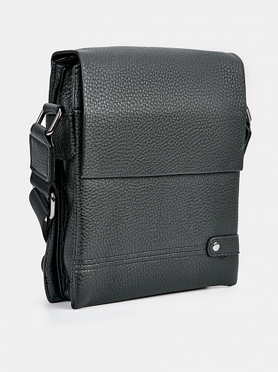 АУГС330900 Сумка мужская экокожа 100% ,200x40x220,черная